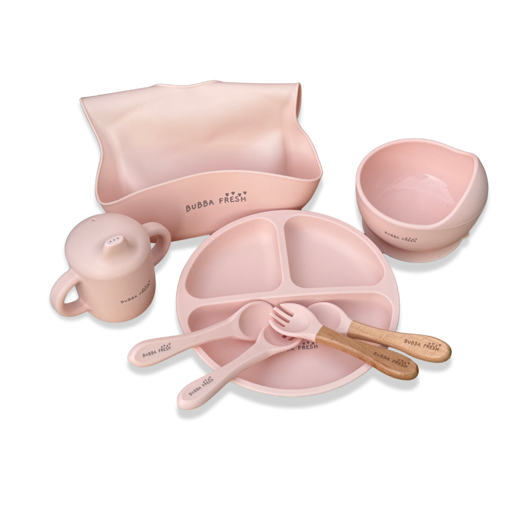 Bubba Fresh 8pc Silicone Mealtime Set