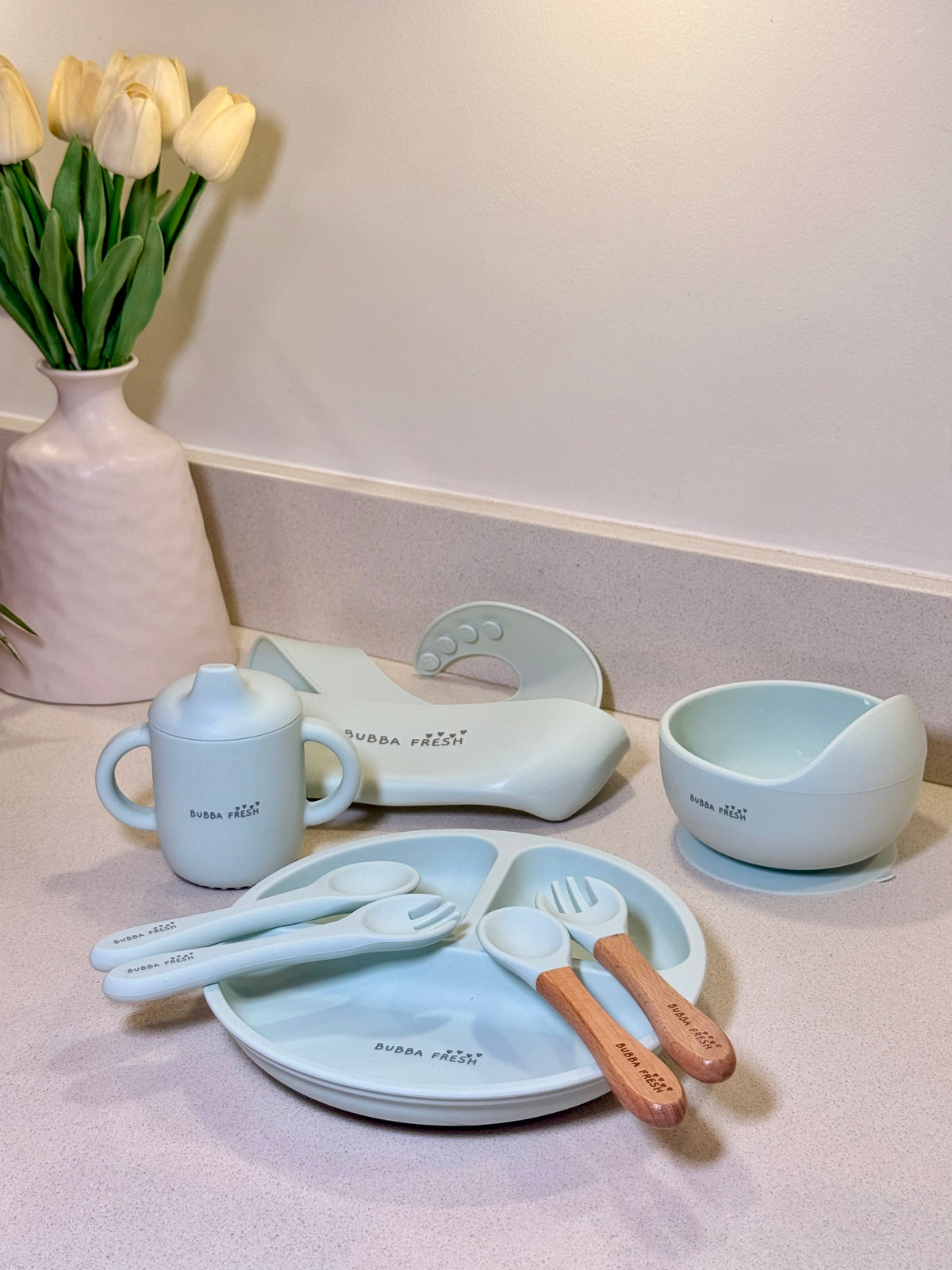 Bubba Fresh 8pc Silicone Mealtime Set