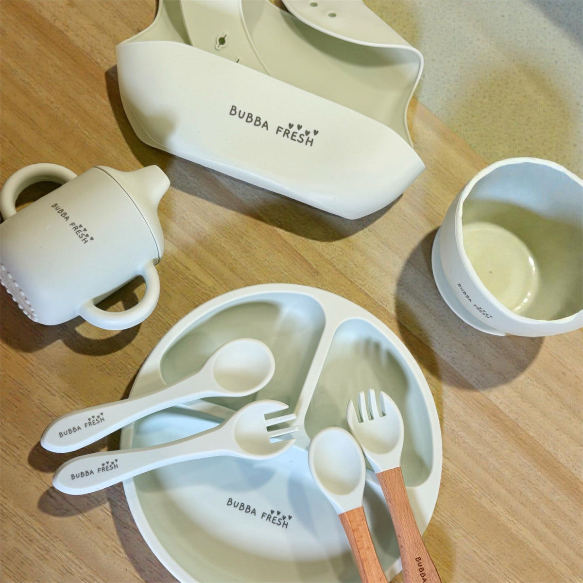 Bubba Fresh 8pc Silicone Mealtime Set