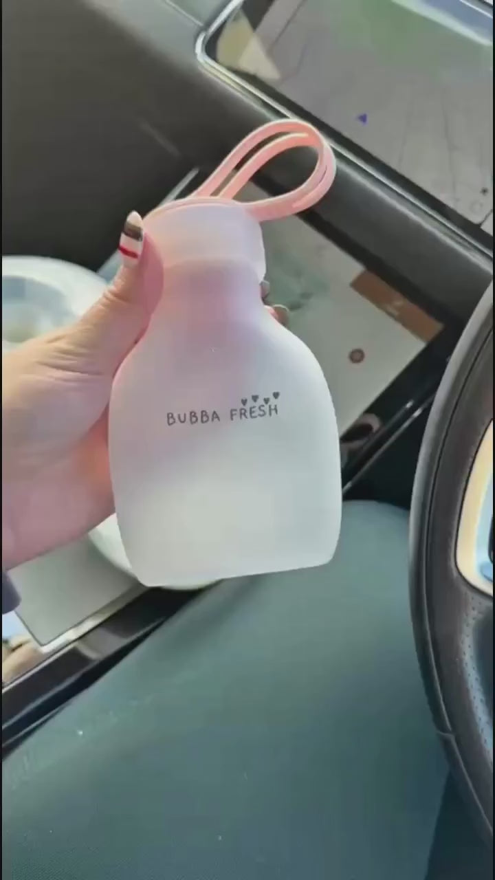 Bubba Fresh breast milk storage bottles demonstration